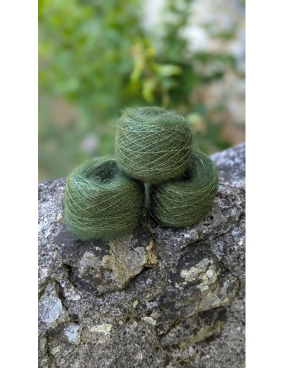 Pelote PLUME (60% kid mohair 40% soie) - kaki