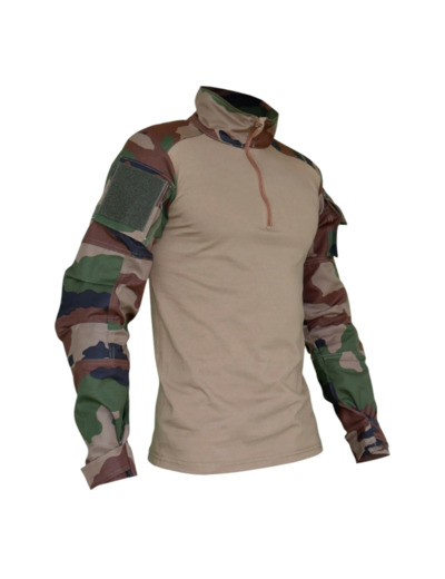 Chemise UBAS GP Tactique CE : bi-matière coton ripstop pour combat