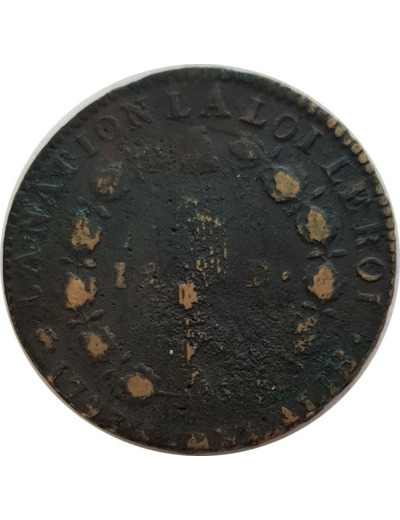 FRANCE 12 DENIERS FRANÇOIS 1793 an 5 D. (Dijon) TB