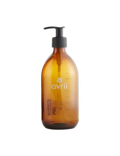 Flacon rechargeable en verre ambré 500ml