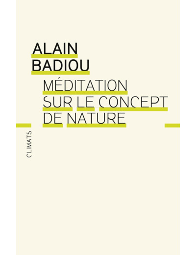 MEDITATION SUR LE CONCEPT DE NATURE