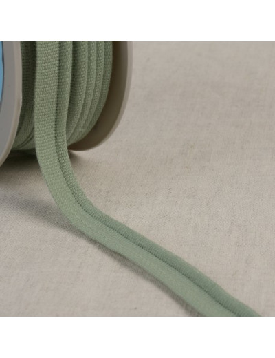 Simple passepoil 519 VERT AMANDE C163 9mm 100%polyester le mètre 519C163