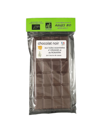 Tablette de Chocolat Noir Orange Romarin Bio 100g
