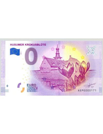 ALLEMAGNE 2020-1 HUSUMER KROKUSBLUTE BILLET SOUVENIR 0 EURO TOURISTIQUE NEUF