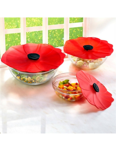 COUVERCLE SILICONE COQUELICOT 23 CM