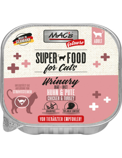 MAC'S Vetcare Urinary Diet Poulet & Dinde pour chat - 100g