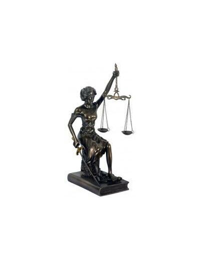 Statuette "Justitia"  (Justice) assise