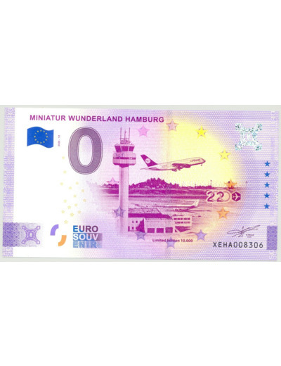 ALLEMAGNE 2020-12 MINIATUR WUNDERLAND HAMBURG (ANNIVERSAIRE) BILLET 0 EURO