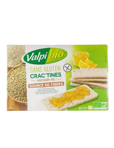 Crac'tines Sarrasin Riz Sans Gluten Bio 250g