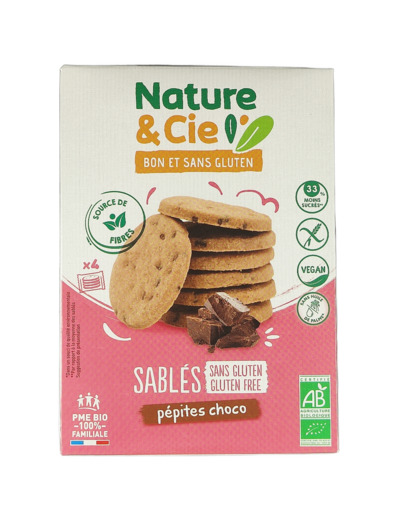 Sablé Aux Pépites De Chocolat Végétal Sans Gluten Bio 130g