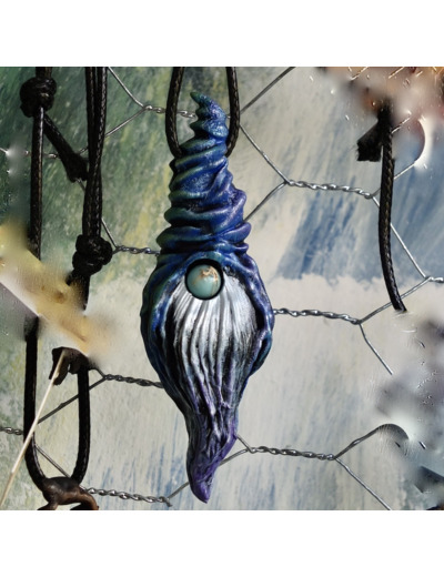 Pendentif "Espiègle" Jaspe Aqua Terra