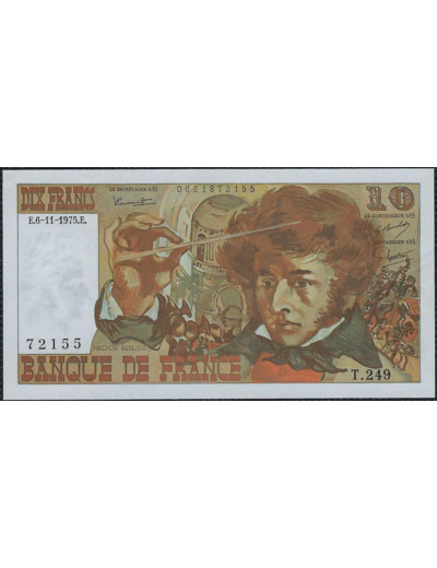 FRANCE 10 FRANCS BERLIOZ 6-11-1975 T.249 NEUF