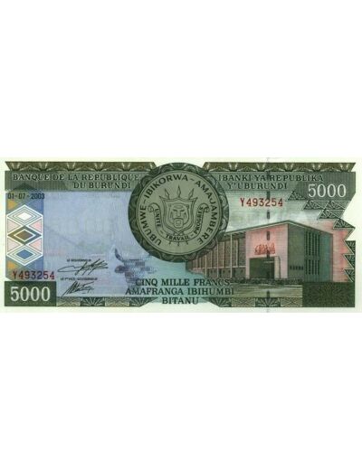BURUNDI 5000 FRANCS 05/02/1999 NEUF