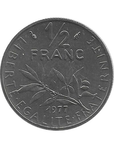 FRANCE 1/2 FRANC ROTY 1977 FDC