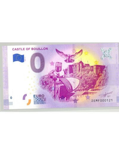 BELGIQUE 2019-2 CASTLE OF BOUILLON BILLET SOUVENIR 0 EURO TOURISTIQUE NEUF