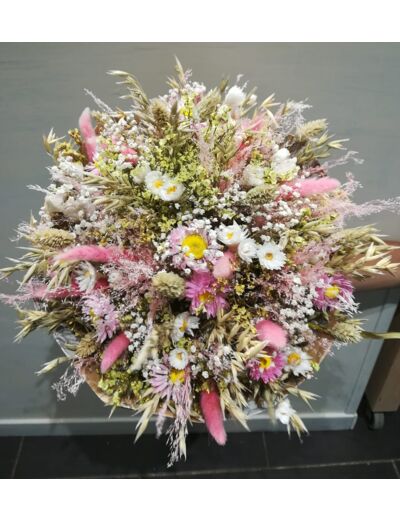 bouquet sec pastel