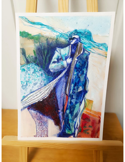 Peinture Originale - "Tourné vers l'avenir"