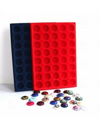 RANGEMENT VELOUR 40 Cases ROUGE pour CAPSULES (Yvert)