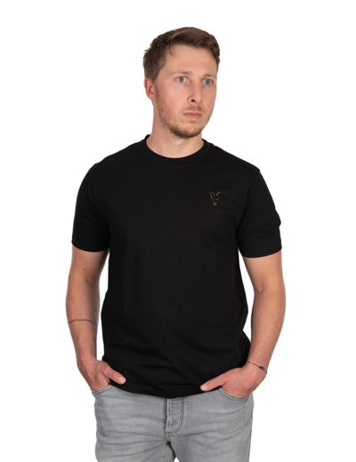 tee shirt black large print fox