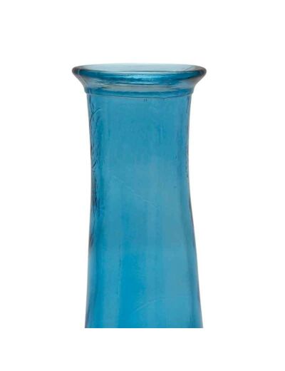 Vase Aheli dégradé indigo turquoise verre recyclé 20x80cm