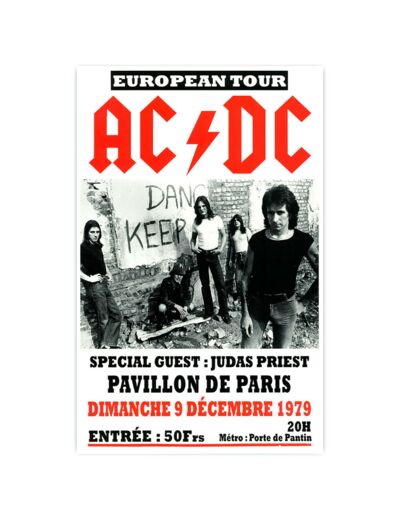 Affiche AC/DC Paris