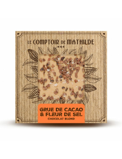 Tablette Grué & fleur de sel - Chocolat blond - 80G