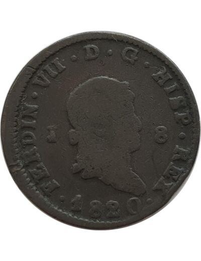 ESPAGNE 8 MARAVEDIS 1820 TB (W491) N3