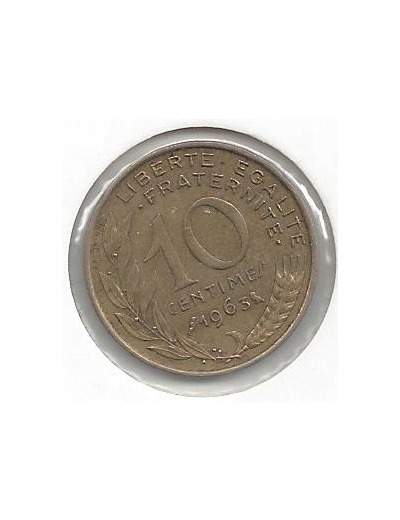 FRANCE 10 CENTIMES LAGRIFFOUL 1963 TTB