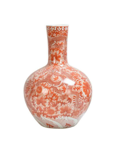 Vase céramique corail Dragon 43cm