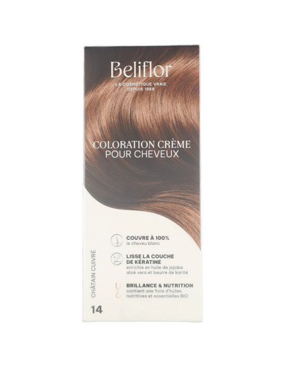 Coloration Crème 14 Châtain Cuivré 135ml