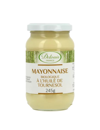 Mayonnaise Bio à l'huile de Tournesol-245g-Delouis