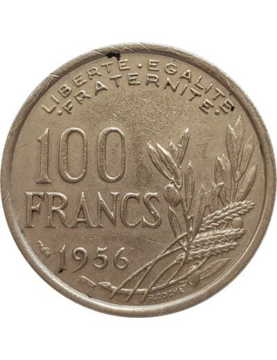 FRANCE 100 FRANCS COCHET 1956 TTB (G897)