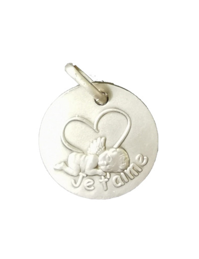 Médaille 16mm en Argent 925 - BEBE D'AMOUR