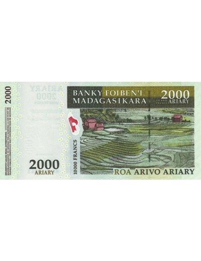 MADAGASCAR 2000 ARIARY / 10000 FRANCS  2006 NEUF