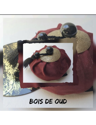 Aumônière Velour parfumée bordeaux Bois de Oud