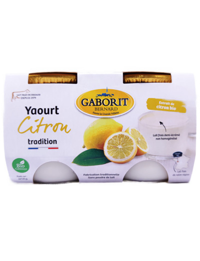 Yaourts 1/2 Écrémés au Citron Bio 2x125g