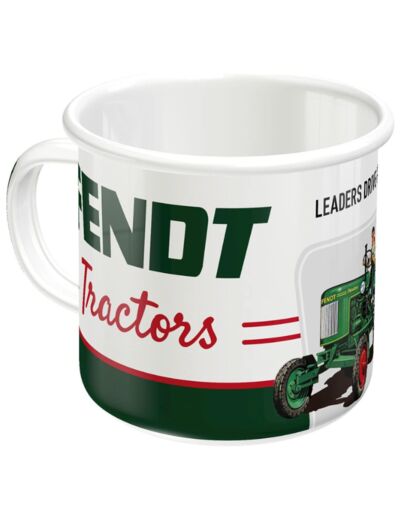 Mug émaillé rétro, Fendt – Cadeau pour propiétaire de tracteur, Tasse de camping, 360 ml – Nostalgic-Art