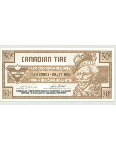 CANADA (CANADIAN TIRE ) 50 CENTS 1992 TTB+