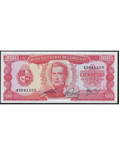 URUGUAY 100 PESOS non daté (1967) SERIE A NEUF 103 W47a