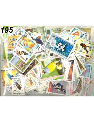 1000 TIMBRES ANIMAUX DIFFERENTS OBLITERES ET NEUFS *195