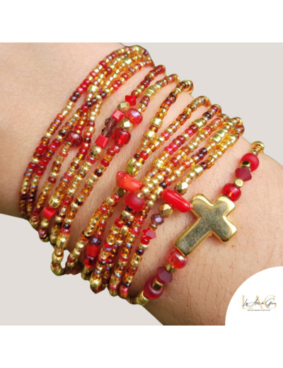 BRACELET MULTIRANGS CARDINAL
