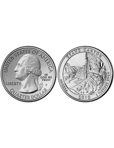 AMERIQUE (U.S.A) 1/4 DOLLAR 2010 P GRAND CANYON SUP-