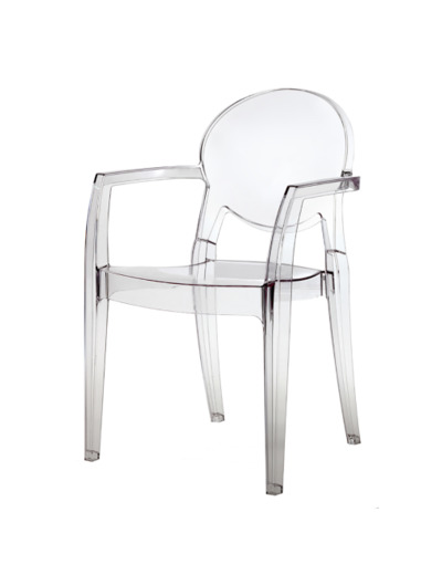 Fauteuil polycarbonate CASPER transparent