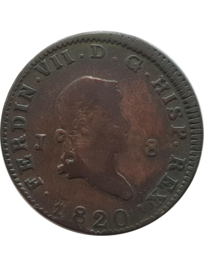 ESPAGNE 8 MARAVEDIS 1820 TB (W491) N5