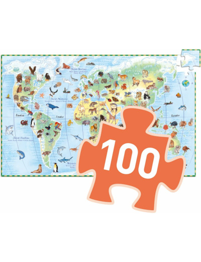 Puzzle observation 100 pcs - Les animaux du monde