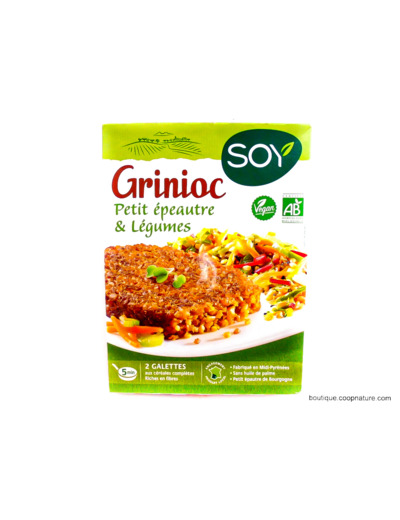 Grinioc Petit Épeautre Légumes Bio 2x100g