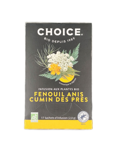 Infusion Fenouil Anis Cumin des Prés x17 Bio
