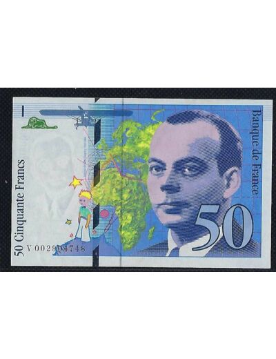 FRANCE 50 FRANCS ST EXUPERY 1992 SERIE V.002904748 NEUF