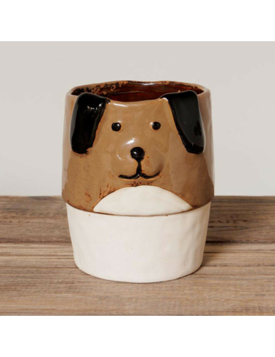 Cache pot chien 13x11cm