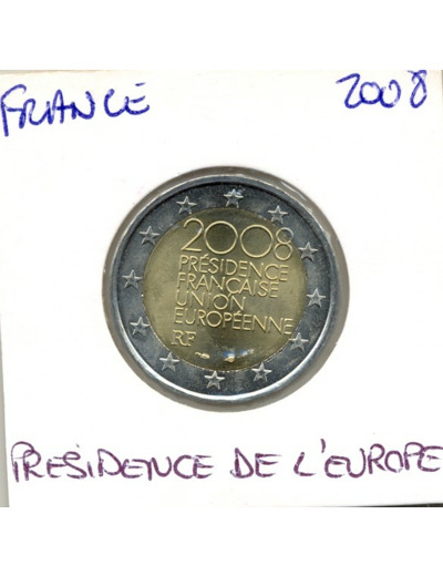 France 2008 2 EURO COMMEMORATIVE PRESIDENCE DE L EUROPE SUP